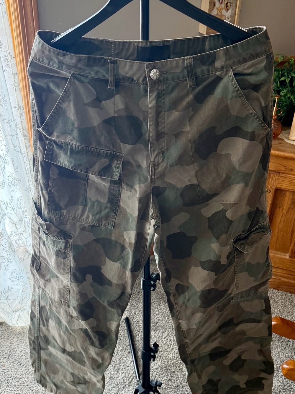 Miss Me Women's Camouflage Cargo Pants - Green & Brown